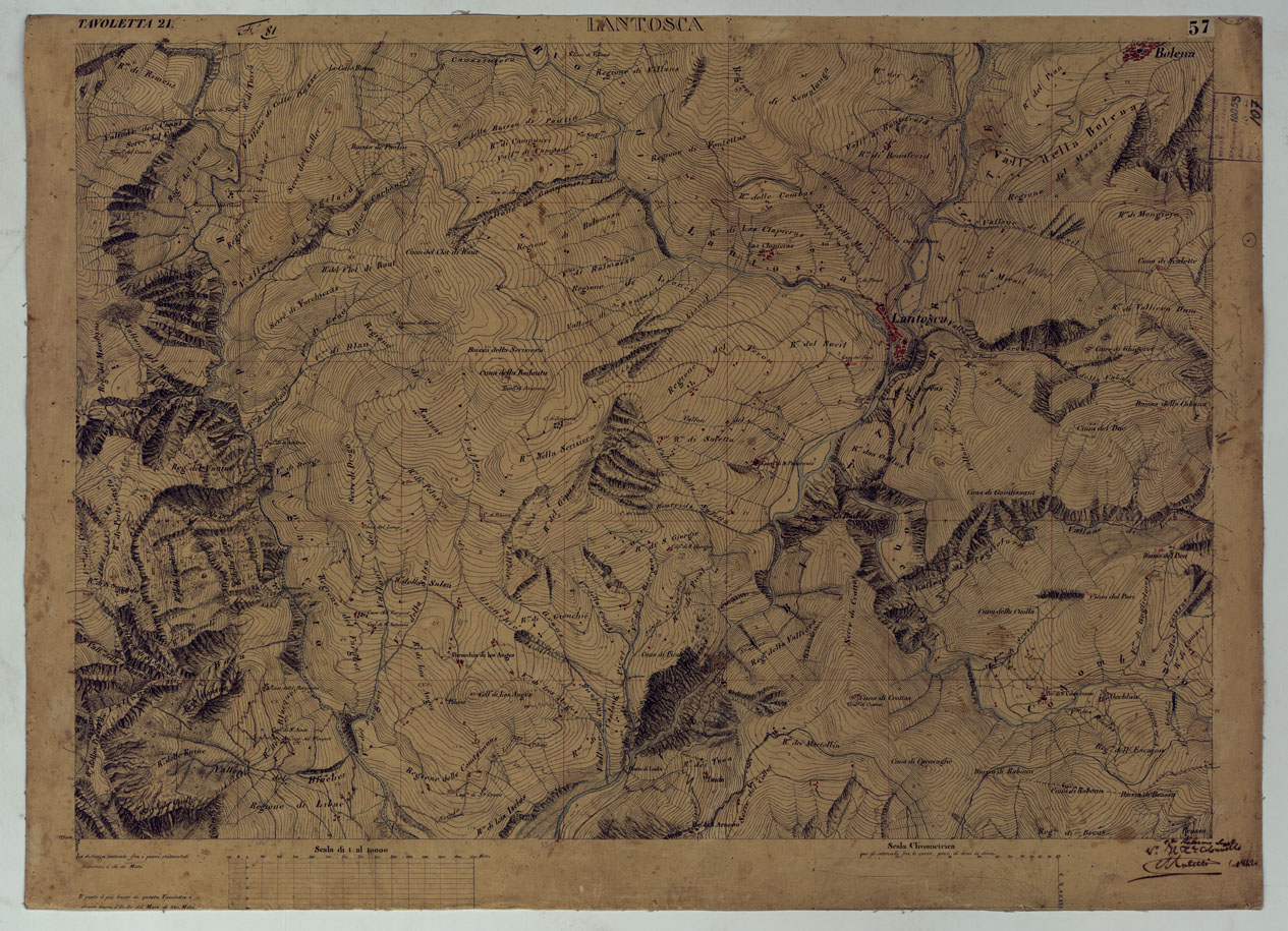 (N:16656) TERRITORIO DELLA CONTEA DI NIZZA - TAVOLA 57 LANTOSCA. (CA008495) Carte e stampe antiche: riproduzione a colori su carta (formato A1)