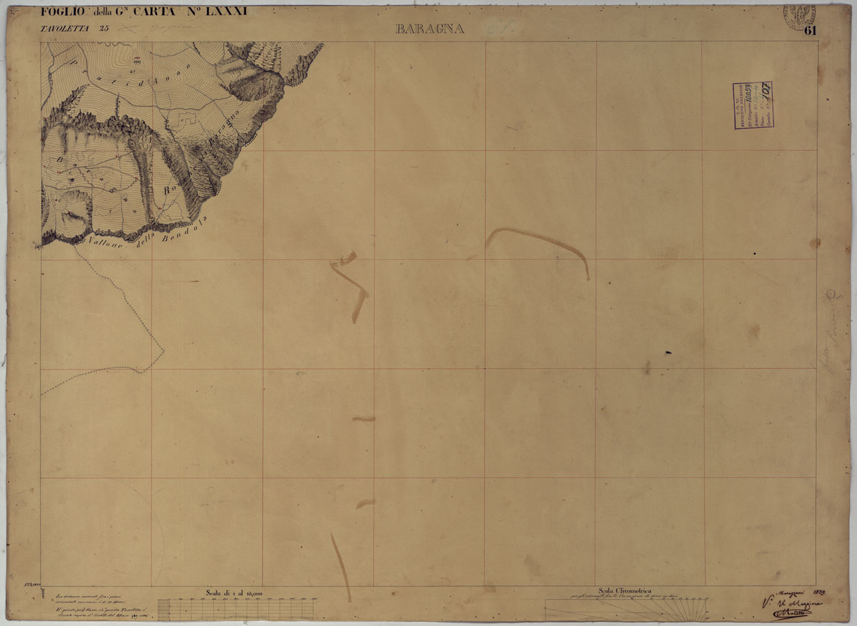 (N:16526) TERRITORIO DELLA CONTEA DI NIZZA - TAVOLA 61 BARAGNA. (CA008499) Carte e stampe antiche: riproduzione a colori su carta (formato A1)