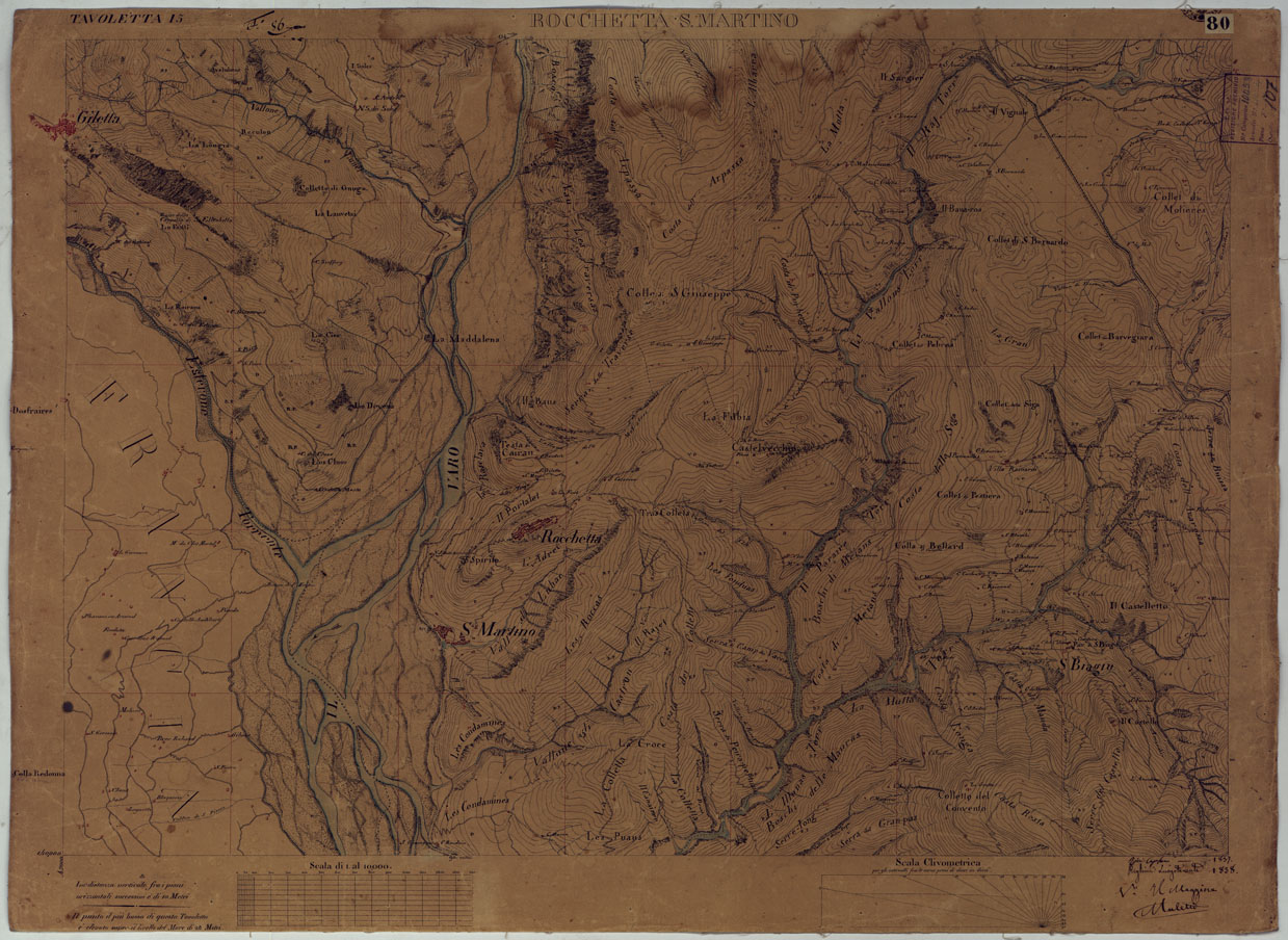 (N:15933) TERRITORIO DELLA CONTEA DI NIZZA - TAVOLA 80 ROCCHETTA S. MARTINO. (CA008519) Carte e stampe antiche: riproduzione a colori su carta (formato A1)
