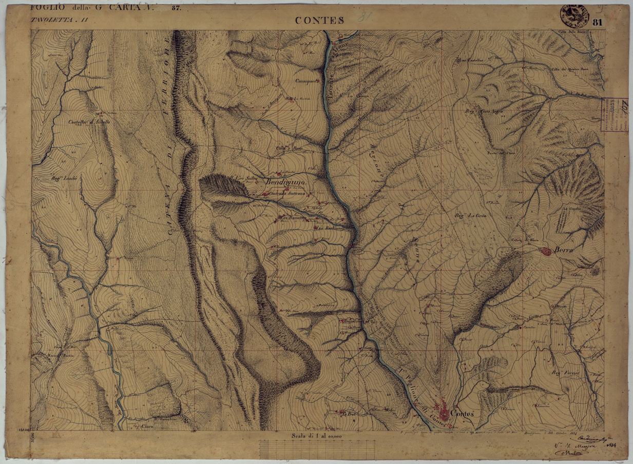 (N:15932) TERRITORIO DELLA CONTEA DI NIZZA - TAVOLA 81 CONTES. (CA008520) Carte e stampe antiche: riproduzione a colori su carta (formato A1)