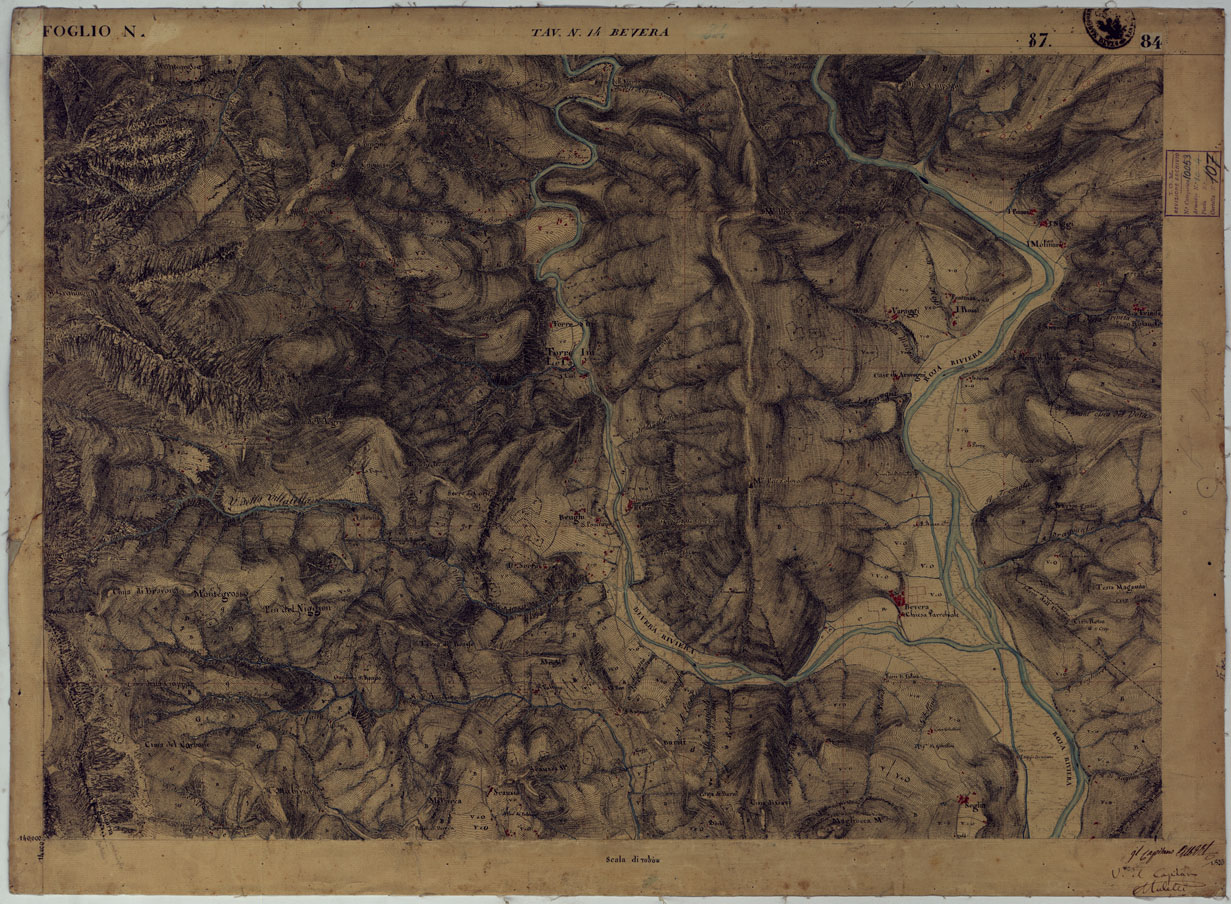 (N:15927) TERRITORIO DELLA CONTEA DI NIZZA - TAVOLA 84 BEVERA. (CA008523) Carte e stampe antiche: riproduzione a colori su carta (formato A1)