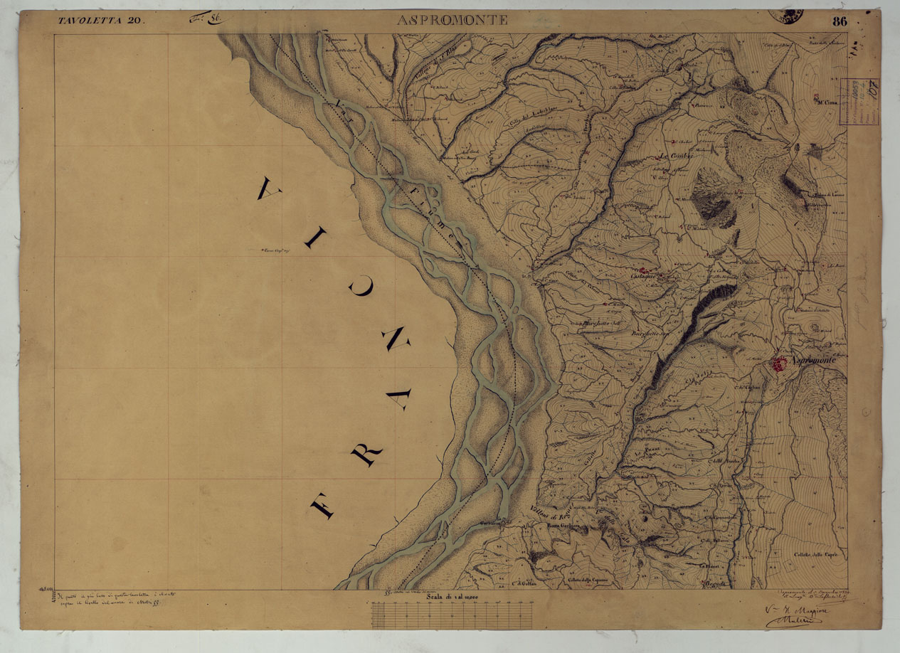 (N:15925) TERRITORIO DELLA CONTEA DI NIZZA - TAVOLA 86 ASPROMONTE. (CA008525) Carte e stampe antiche: riproduzione a colori su carta (formato A1)