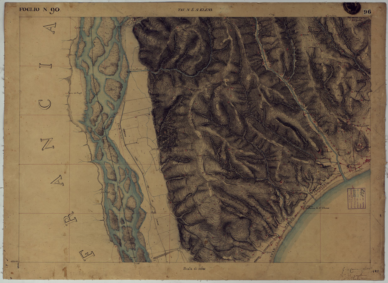 (N:15854) TERRITORIO DELLA CONTEA DI NIZZA - TAVOLA 96 S. ELENA. (CA008535) Carte e stampe antiche: riproduzione a colori su carta (formato A1)