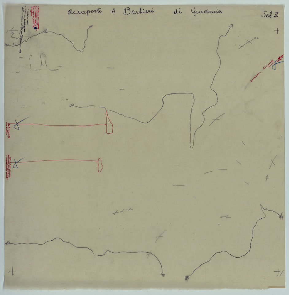 (N:25554) LUCIDI DELL'AEREOPORTO DI GUIDONIA LUCIDO DELLA TOPONOMASTICA SEZIONE II. (CA008716) Carte e stampe antiche: riproduzione a colori su carta (formato A1)