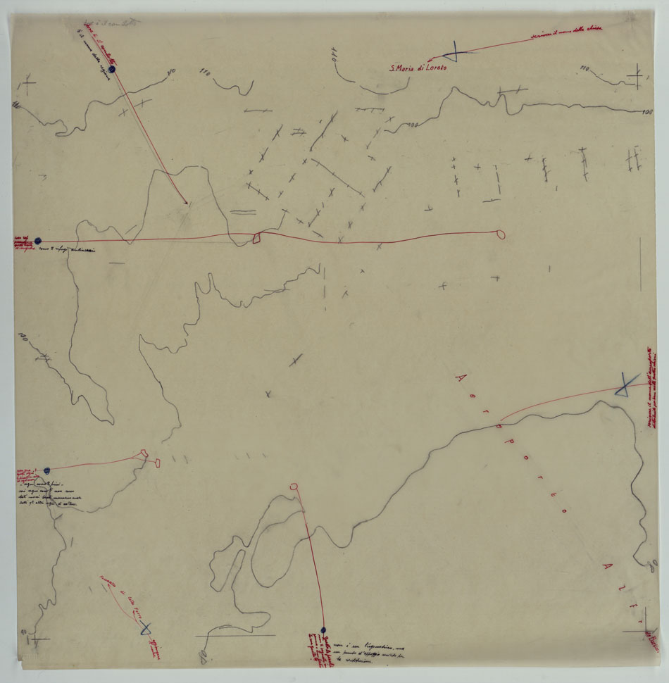 (N:25558) LUCIDO DELL'AEREOPORTO DI GUIDONIA. (CA008720) Carte e stampe antiche: riproduzione a colori su carta (formato A1)