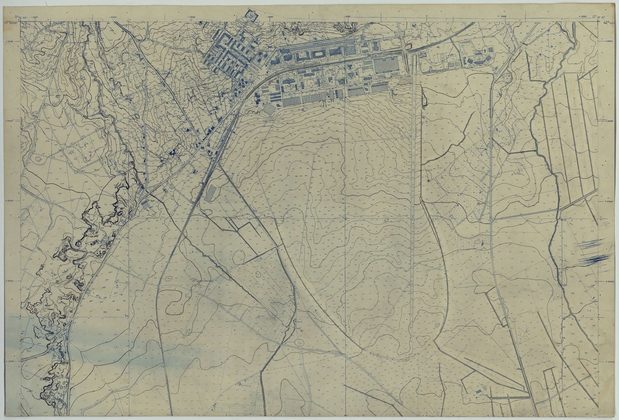 (N:25564) AEREOPORTO DI GUIDONIA - ORIGINALI CURVE PARTE 1. (CA008726) Carte e stampe antiche: riproduzione a colori su carta (formato A1)