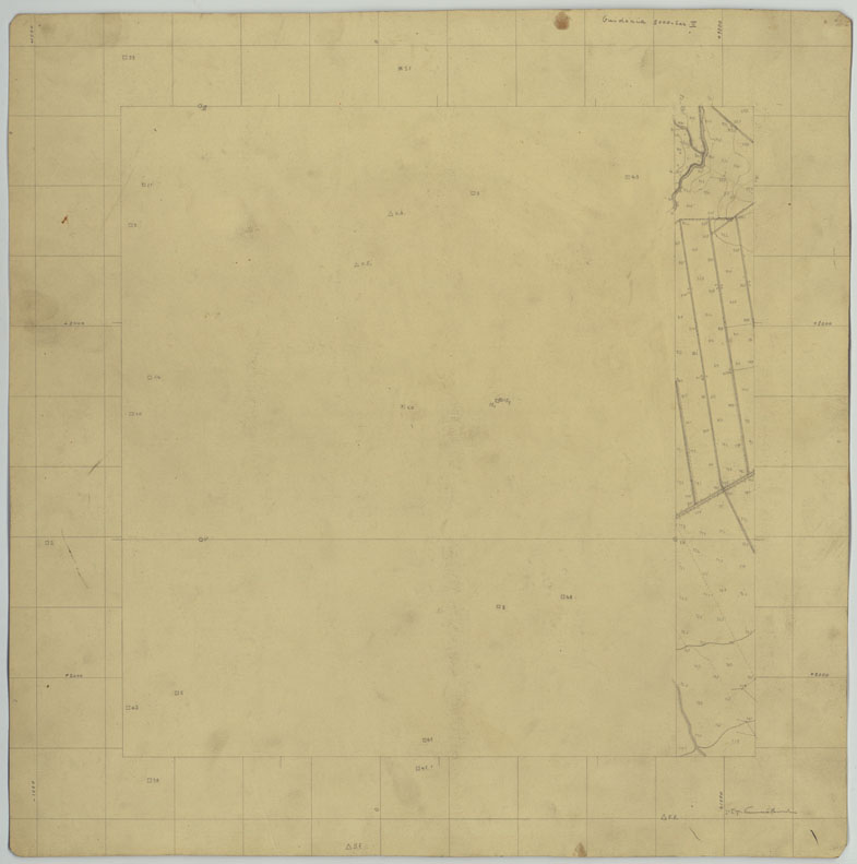 (N:25567) AEREOPORTO DI GUIDONIA - SEZIONE II. (CA008729) Carte e stampe antiche: riproduzione a colori su carta (formato A1)