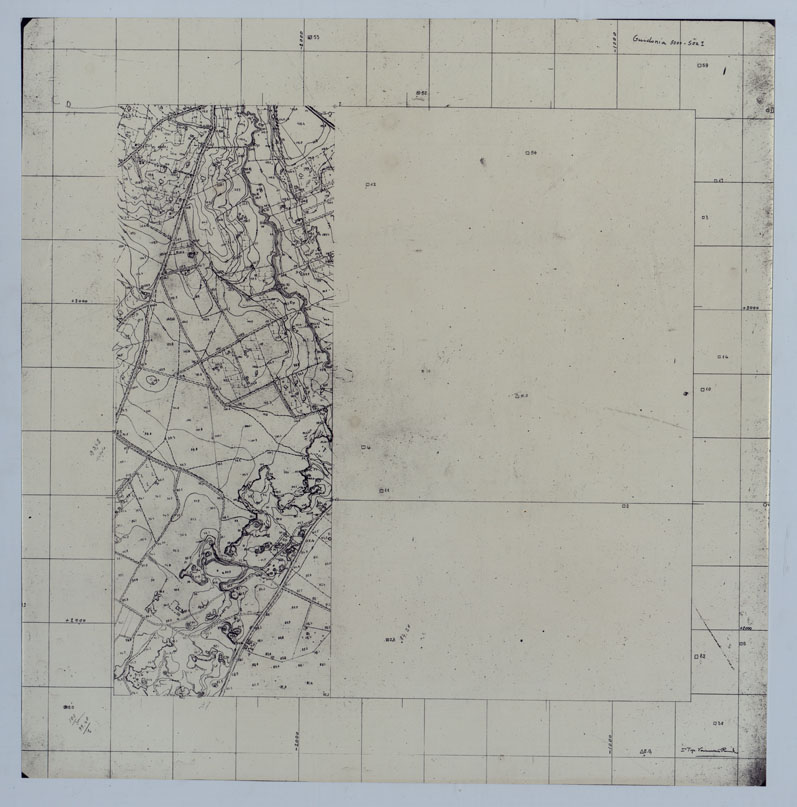 (N:25592) AEREOPORTO DI GUIDONIA ORIGINALI DI RESTITUZIONE COPIA - SEZIONE I. (CA008754) Carte e stampe antiche: riproduzione a colori su carta (formato A1)