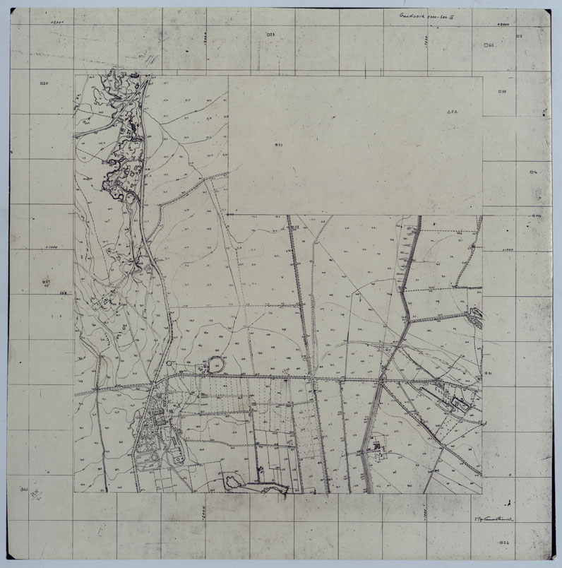 (N:25594) AEREOPORTO DI GUIDONIA ORIGINALI DI RESTITUZIONE COPIA - SEZIONE III. (CA008756) Carte e stampe antiche: riproduzione a colori su carta (formato A1)