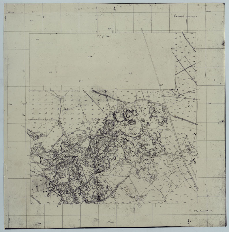 (N:25595) AEREOPORTO DI GUIDONIA ORIGINALI DI RESTITUZIONE COPIA - SEZIONE IV. (CA008757) Carte e stampe antiche: riproduzione a colori su carta (formato A1)