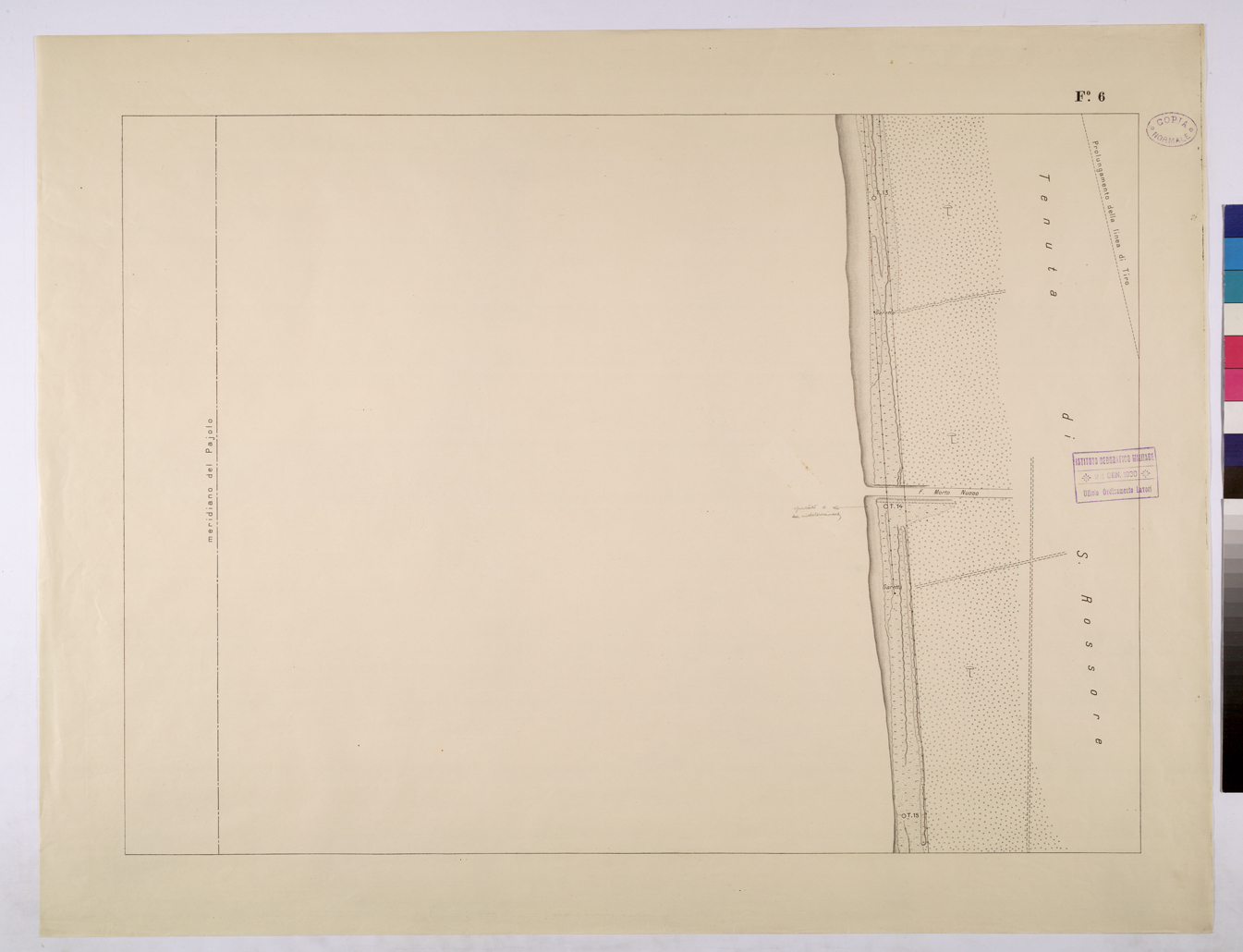 (N:25662) VIAREGGIO BALIPEDIO DELLA R. AMRINA - FOGLIO 6. (CA008861) Carte e stampe antiche: riproduzione a colori su carta (formato A1)