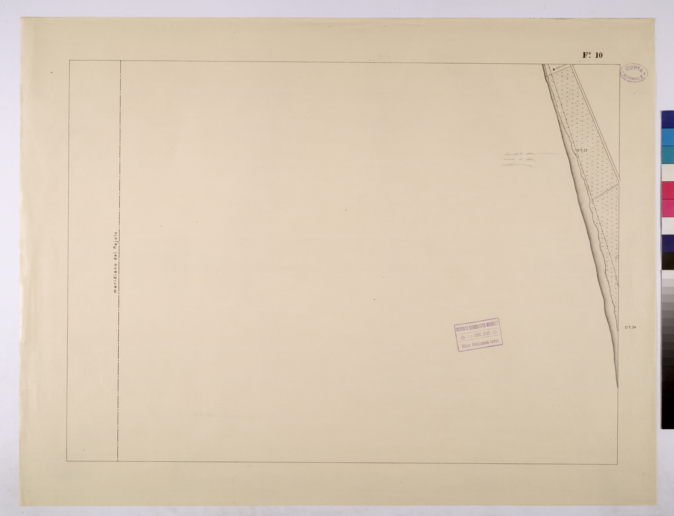 (N:25666) VIAREGGIO BALIPEDIO DELLA R. AMRINA - FOGLIO 10. (CA008865) Carte e stampe antiche: riproduzione a colori su carta (formato A1)