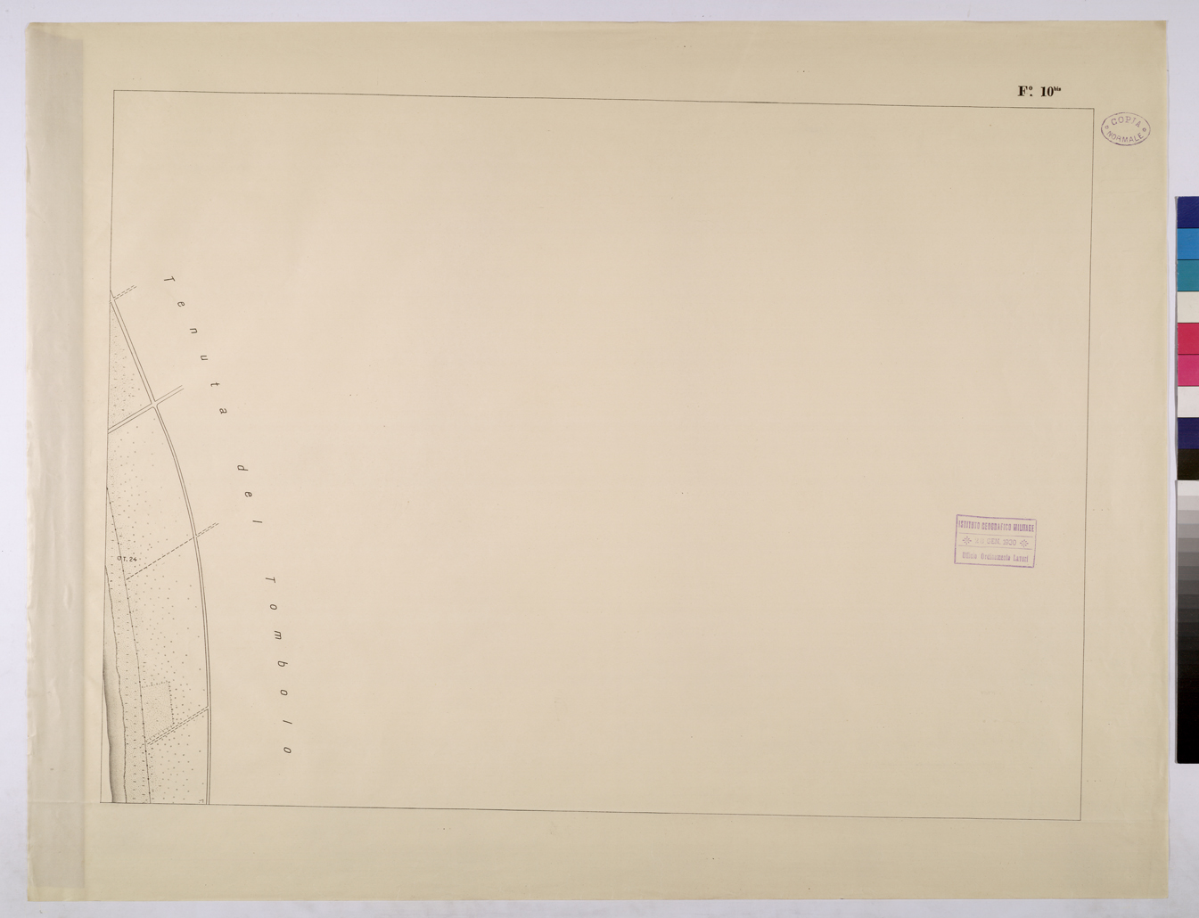 (N:25667) VIAREGGIO BALIPEDIO DELLA R. AMRINA - FOGLIO 10 BIS. (CA008866) Carte e stampe antiche: riproduzione a colori su carta (formato A1)