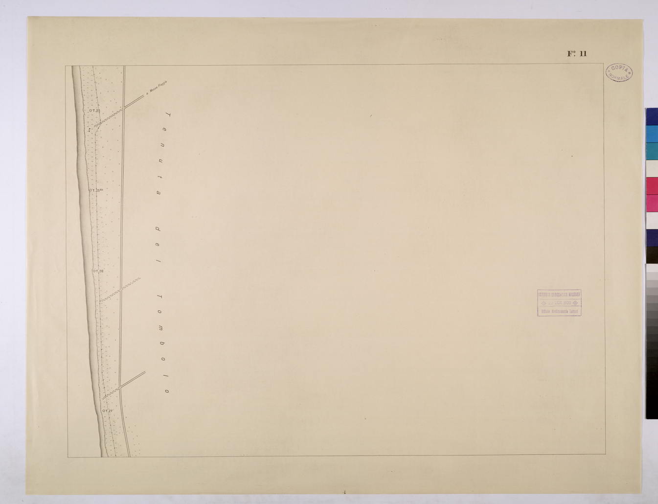 (N:25668) VIAREGGIO BALIPEDIO DELLA R. AMRINA - FOGLIO 11. (CA008867) Carte e stampe antiche: riproduzione a colori su carta (formato A1)