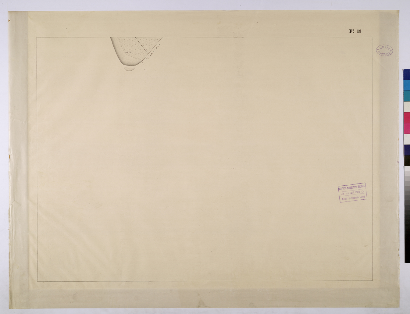 (N:25670) VIAREGGIO BALIPEDIO DELLA R. AMRINA - FOGLIO 13. (CA008869) Carte e stampe antiche: riproduzione a colori su carta (formato A1)