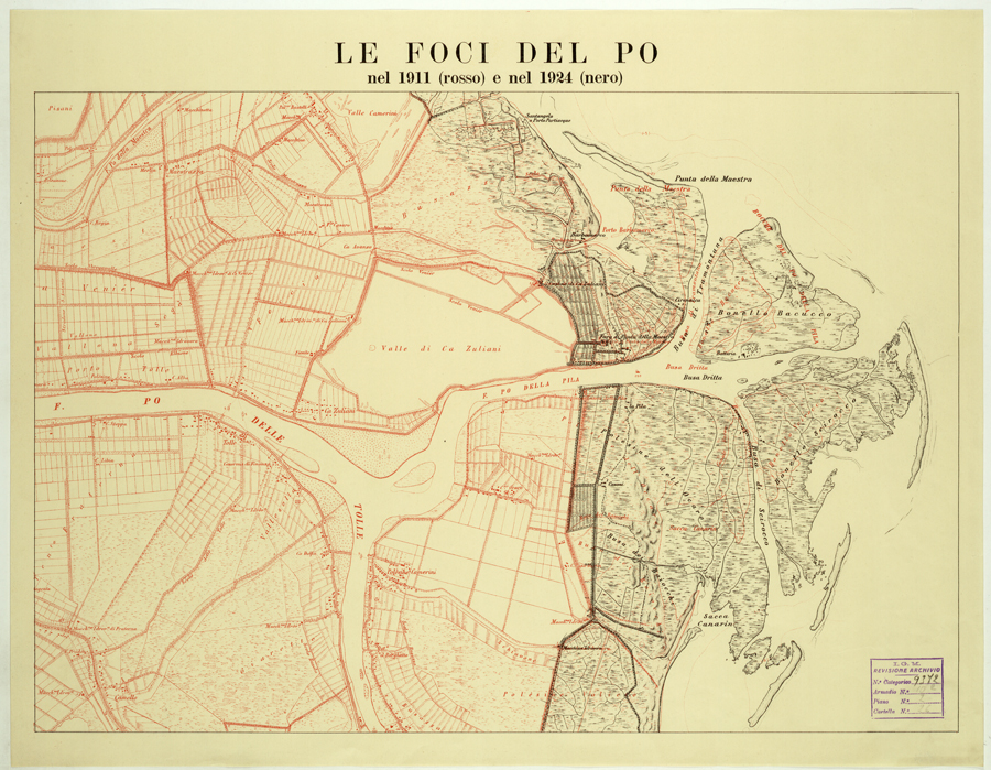 (N:25732) FOCI DEL PO. (CA008932) Carte e stampe antiche: riproduzione a colori su carta (formato A1)