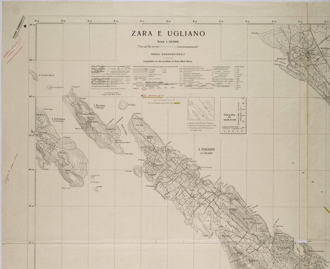 (N:25741) ZARA E UGLIANO - PARTE 1-2-3-4. (CA008940, CA008941, CA008942, CA008943) Carte e stampe antiche: riproduzione a colori su carta (formato A1)