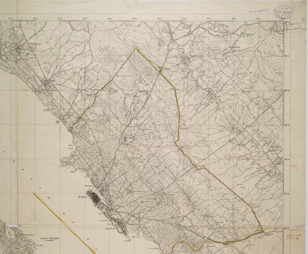 (N:25741) ZARA E UGLIANO - PARTE 1-2-3-4. (CA008940, CA008941, CA008942, CA008943) Carte e stampe antiche: riproduzione a colori su carta (formato A1)