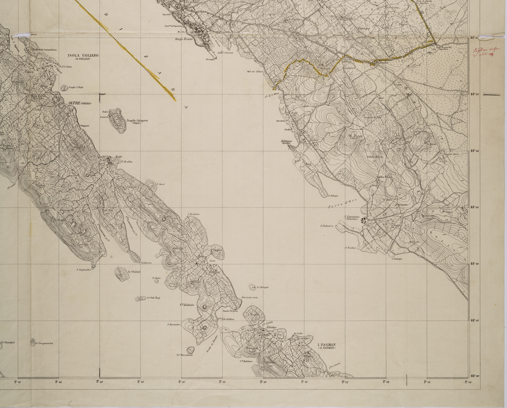 (N:25741) ZARA E UGLIANO - PARTE 1-2-3-4. (CA008940, CA008941, CA008942, CA008943) Carte e stampe antiche: riproduzione a colori su carta (formato A1)