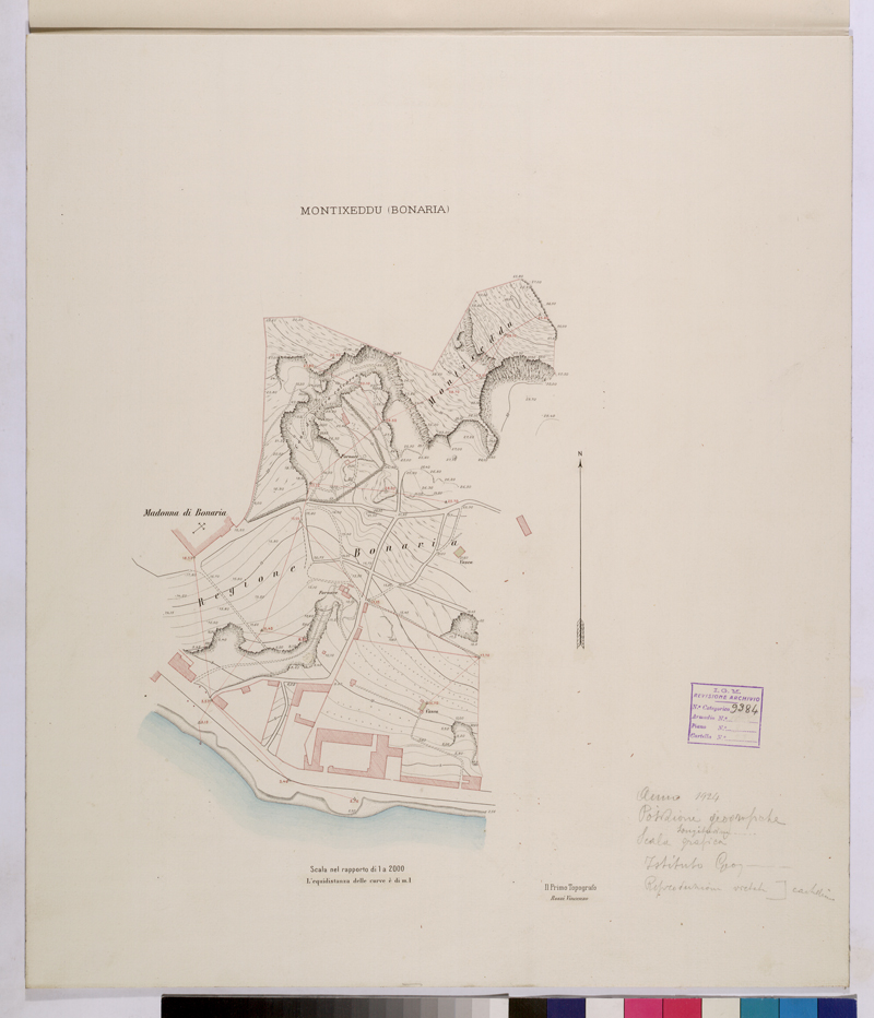 (N:25779) MONTIXEDDU BONARIA. (CA008979) Carte e stampe antiche: riproduzione a colori su carta (formato A1)