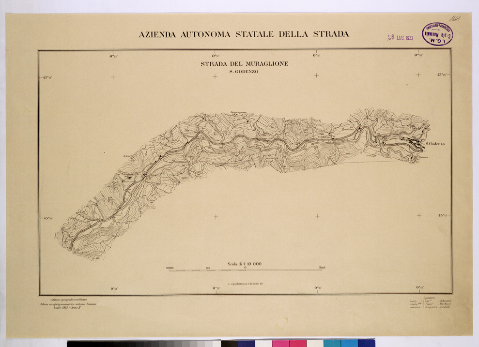 (N:26043) RETE DELLE STRADE STATALI DEL COMPARTIMENTO DELLA TOSCANA. (CA009244) Carte e stampe antiche: riproduzione a colori su carta (formato A1)
