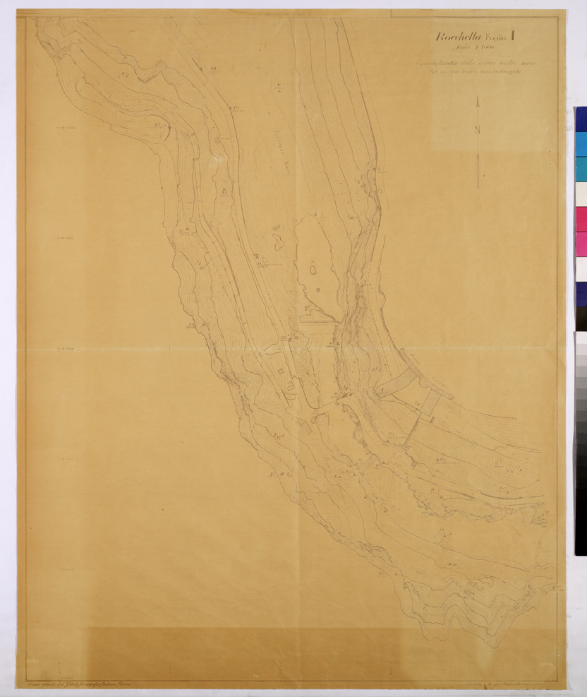 (N:26057) ROCCHETTA - FOGLIO 1 (CA009260) Carte e stampe antiche: riproduzione a colori su carta (formato A1)