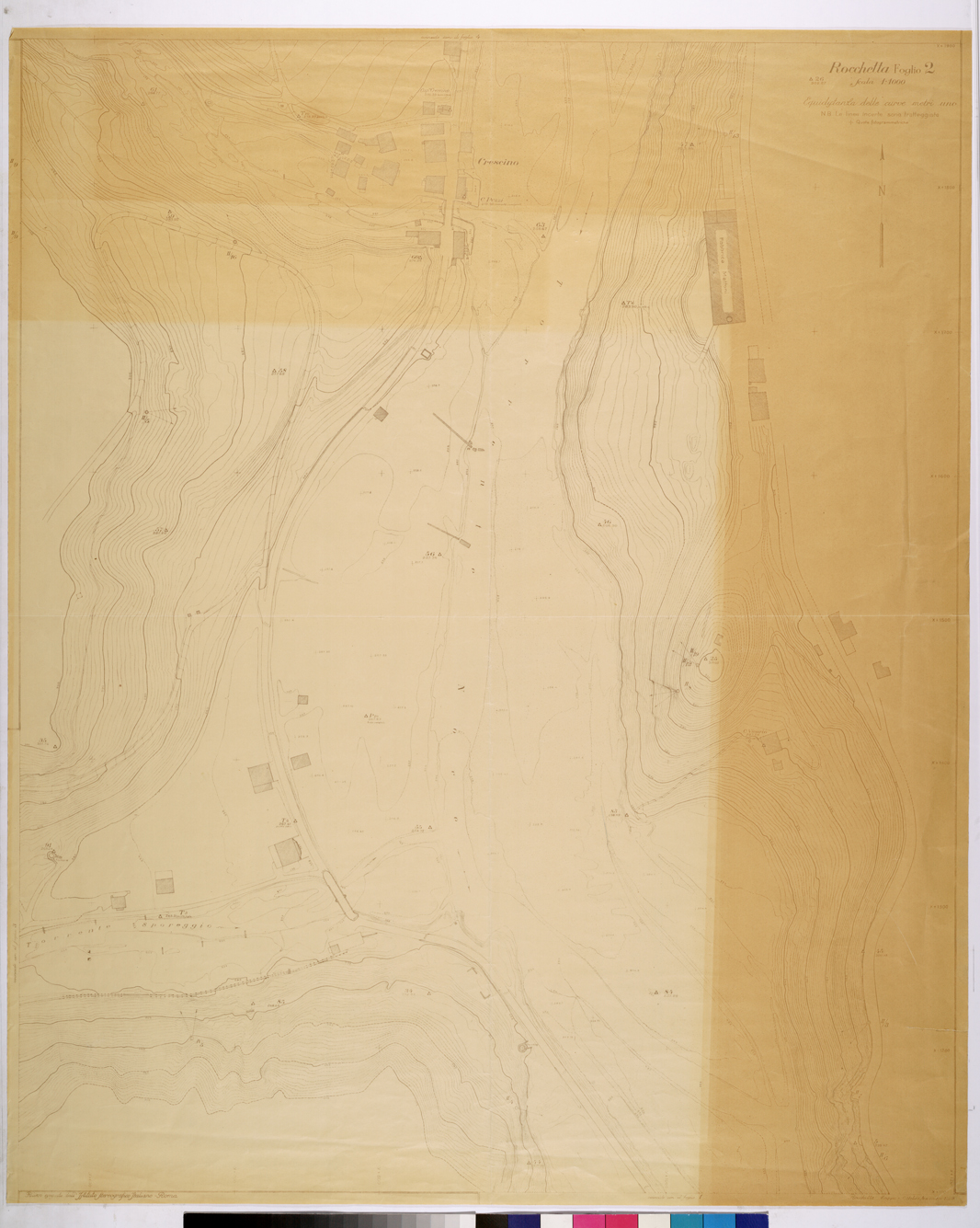 (N:26058) ROCCHETTA - FOGLIO 2. (CA009261) Carte e stampe antiche: riproduzione a colori su carta (formato A1)