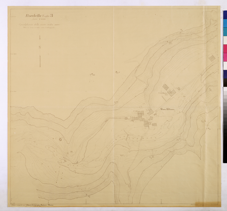 (N:26059) ROCCHETTA - FOGLIO 3. (CA009262) Carte e stampe antiche: riproduzione a colori su carta (formato A1)
