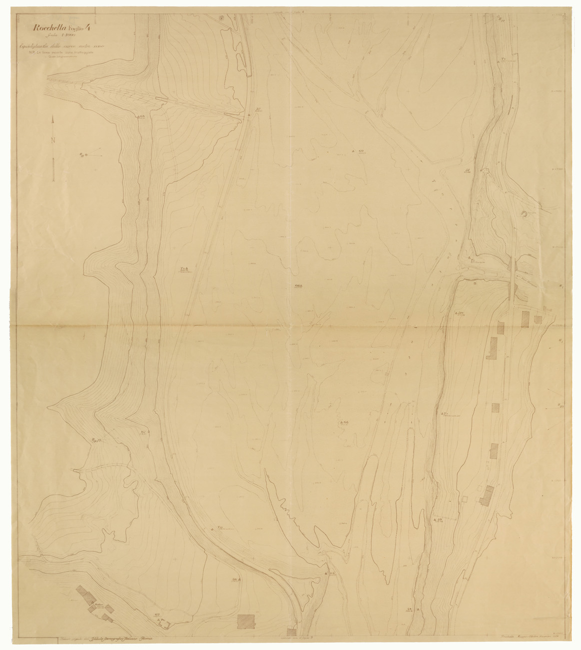 (N:26060) ROCCHETTA - FOGLIO 4 (CA009263) Carte e stampe antiche: riproduzione a colori su carta (formato A1)