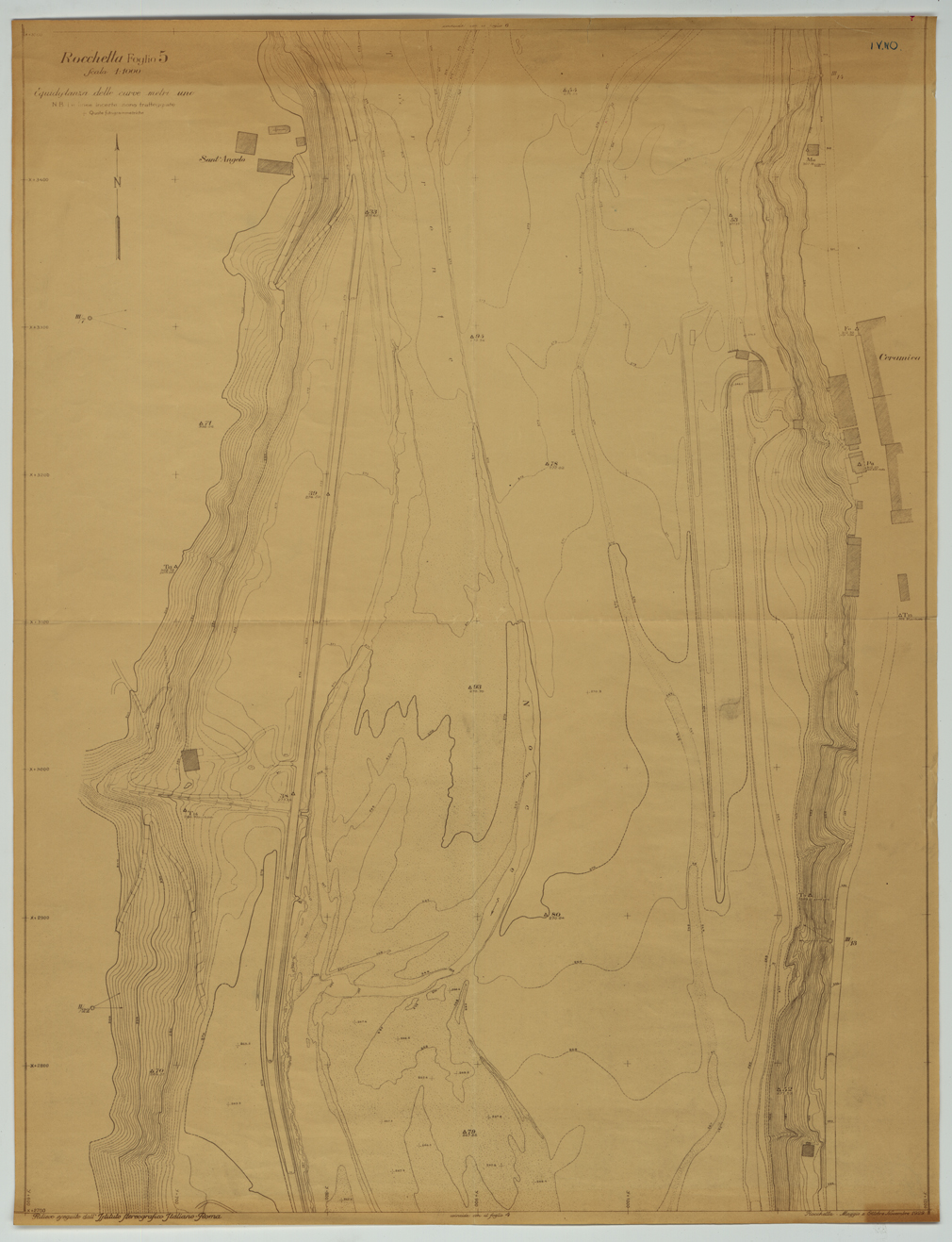 (N:26061) ROCCHETTA - FOGLIO 5. (CA009265) Carte e stampe antiche: riproduzione a colori su carta (formato A1)