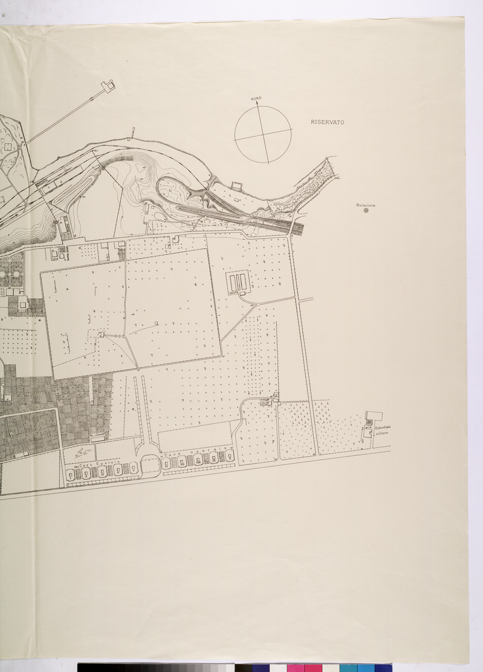 (N:26085) DIREZIONE AUTONOMA DEL GENIO MILITARE PER LA R. MARINA DI TARANTO R. ARSENALE MARITTIMO - PARTE 1-2. (CA009292, CA009293) Carte e stampe antiche: riproduzione a colori su carta (formato A1)