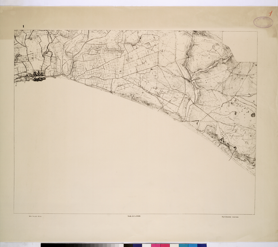 (N:26088) NETTUNO - FOGLIO 1. (CA009296) Carte e stampe antiche: riproduzione a colori su carta (formato A1)