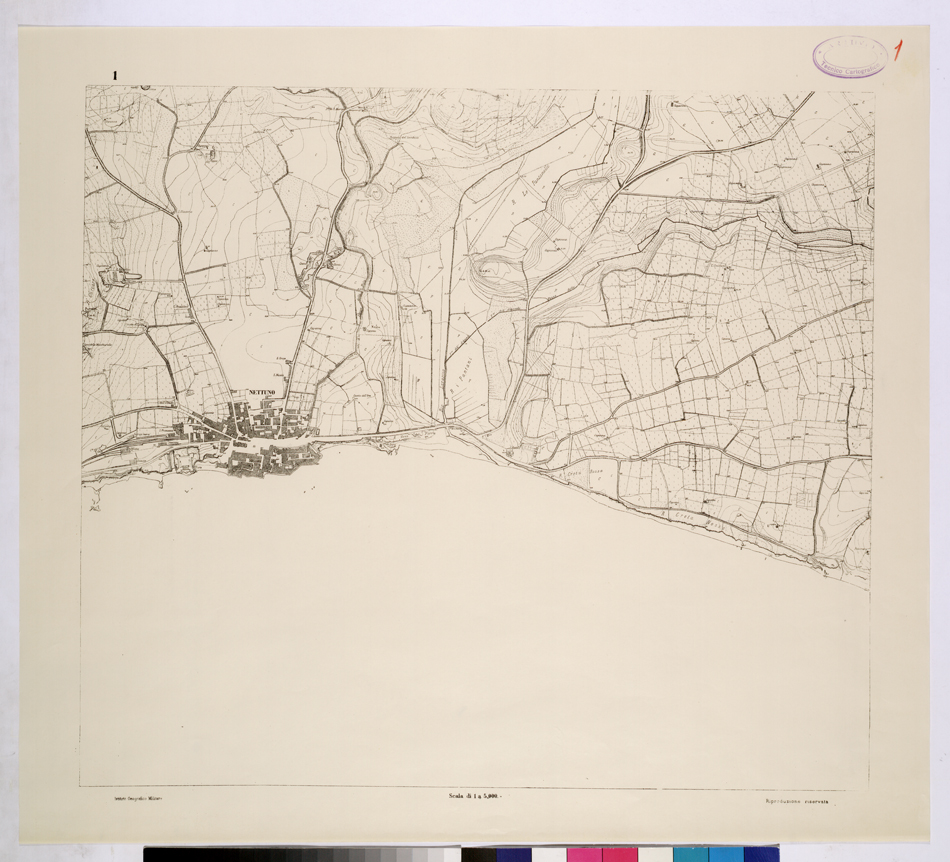 (N:26091) POLIGONO DI NETTUNO - FOGLIO 1. (CA009299) Carte e stampe antiche: riproduzione a colori su carta (formato A1)