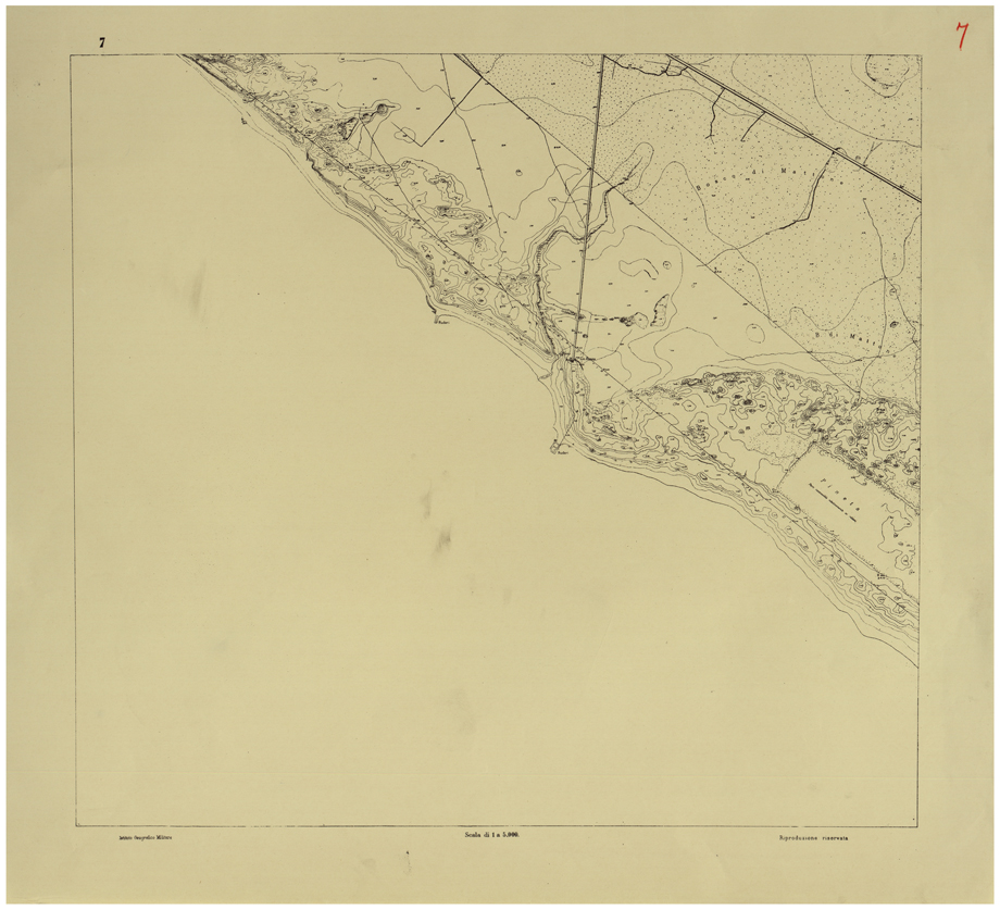 (N:26097) POLIGONO DI NETTUNO - FOGLIO 7. (CA009305) Carte e stampe antiche: riproduzione a colori su carta (formato A1)