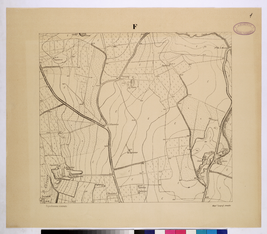 (N:26100) POLIGONO DI NETTUNO - FOGLIO F. (CA009308) Carte e stampe antiche: riproduzione a colori su carta (formato A1)