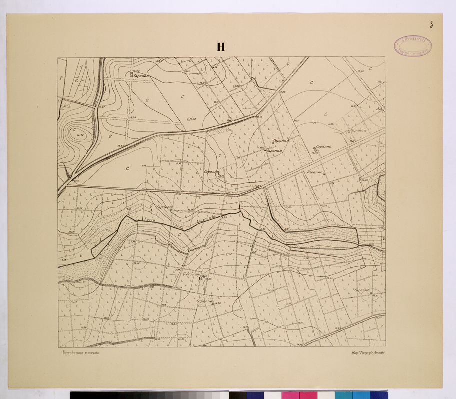 (N:26102) POLIGONO DI NETTUNO - FOGLIO H. (CA009310) Carte e stampe antiche: riproduzione a colori su carta (formato A1)