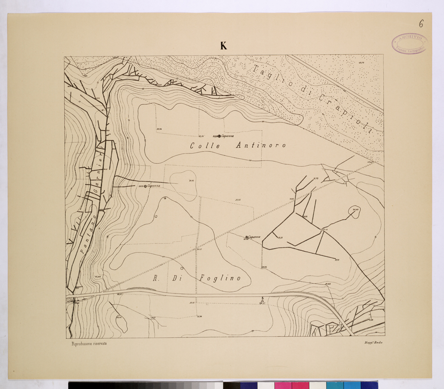 (N:26105) POLIGONO DI NETTUNO - FOGLIO K. (CA009313) Carte e stampe antiche: riproduzione a colori su carta (formato A1)