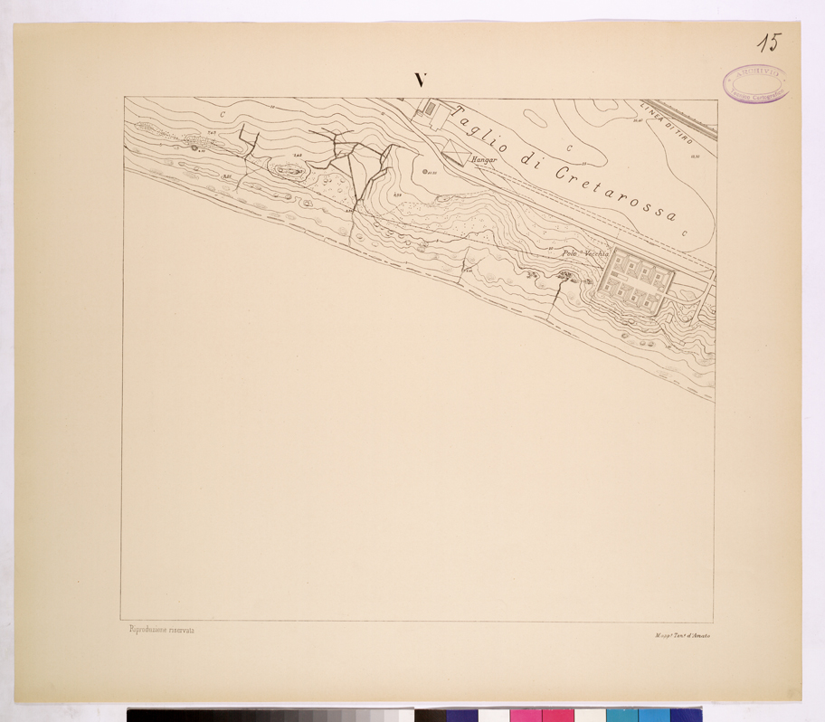 (N:26114) POLIGONO DI NETTUNO - FOGLIO V. (CA009322) Carte e stampe antiche: riproduzione a colori su carta (formato A1)