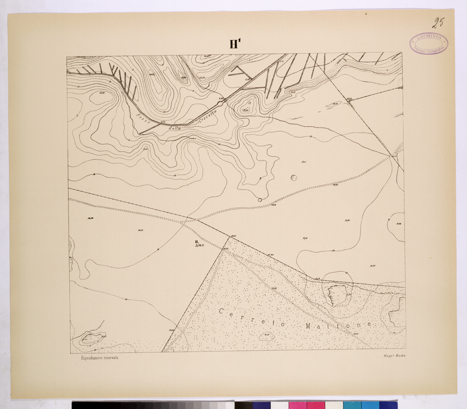 (N:26123) POLIGONO DI NETTUNO - FOGLIO U1 (CA009332) Carte e stampe antiche: riproduzione a colori su carta (formato A1)