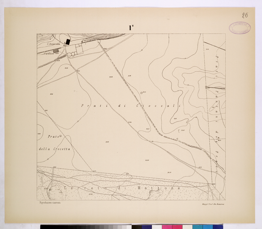 (N:26124) POLIGONO DI NETTUNO - FOGLIO I1 (CA009333) Carte e stampe antiche: riproduzione a colori su carta (formato A1)