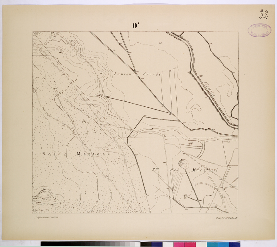 (N:26130) POLIGONO DI NETTUNO - FOGLIO O1. (CA009339) Carte e stampe antiche: riproduzione a colori su carta (formato A1)