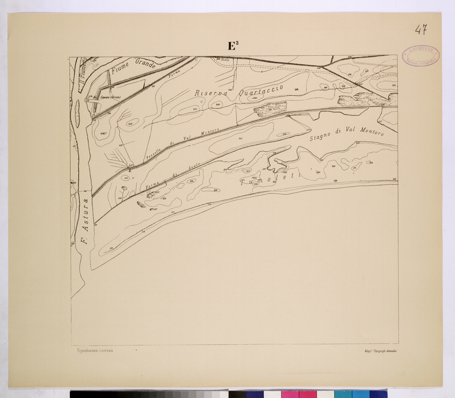 (N:26145) POLIGONO DI NETTUNO - FOGLIO E2. (CA009354) Carte e stampe antiche: riproduzione a colori su carta (formato A1)