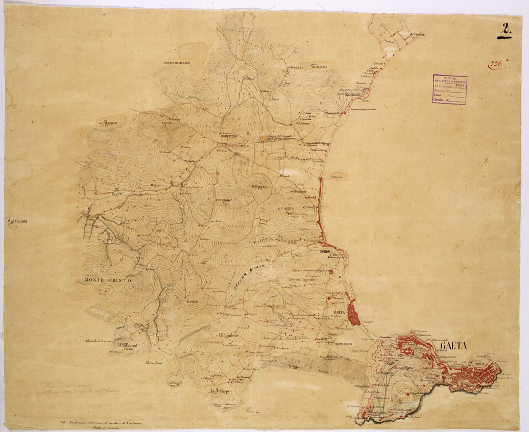 (N:26202) GAETA E DINTORNI. (CA009416) Carte e stampe antiche: riproduzione a colori su carta (formato A1)