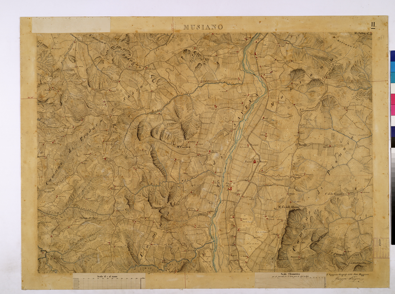 (N:26224) BOLOGNA E DINTORNI - MUSIANO FOGLIO 11. (CA009438) Carte e stampe antiche: riproduzione a colori su carta (formato A1)