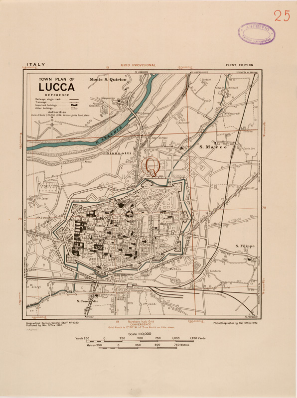 (N:27305) TOWN PLAN OF LUCCA (SE001131) Carte e stampe antiche: riproduzione a colori su carta (formato A2)