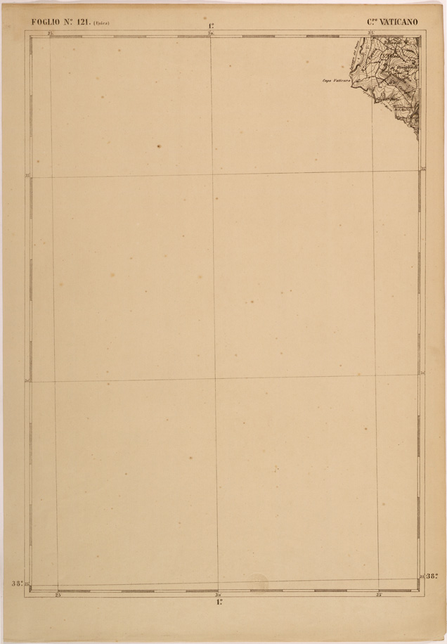 (N:27589) CARTA DELLE PROVINCE MERIDIONALI - FOGLIO 121 - CAPO VATICANO (SE001315) Carte e stampe antiche: riproduzione a colori su carta (formato A2)