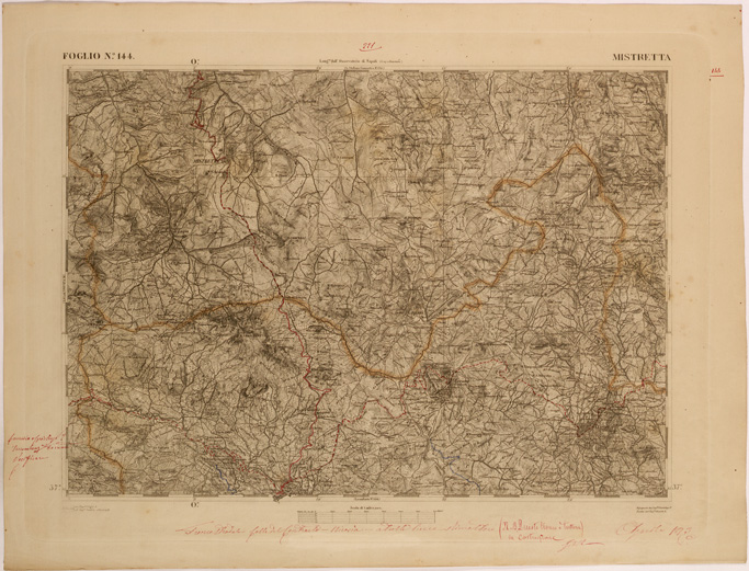(N:27673) CARTA DELLA SICILIA - MISTRETTA FOGLIO 144. (SE001481) Carte e stampe antiche: riproduzione a colori su carta (formato A2)