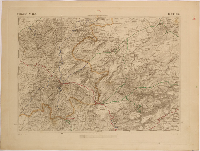 (N:27694) CARTA DELLA SICILIA - BUCCHERI FOGLIO 167. (SE001502) Carte e stampe antiche: riproduzione a colori su carta (formato A2)