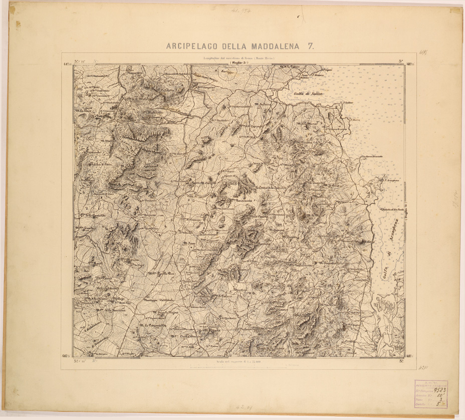 (N:28011) ARCIPELAGO DELLA MADDALENA 7. (SE001763) Carte e stampe antiche: riproduzione a colori su carta (formato A2)