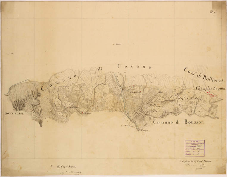 (N:28098) VALLE DORIA ( DESERTS - CLAVIERES ) FOGLIO 3 (SE001850) Carte e stampe antiche: riproduzione a colori su carta (formato A2)